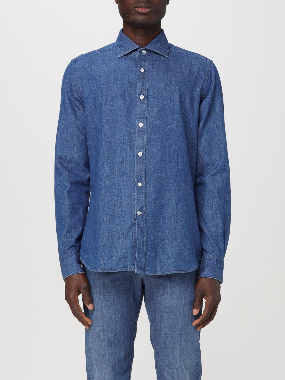 Shirt Men color Denim
