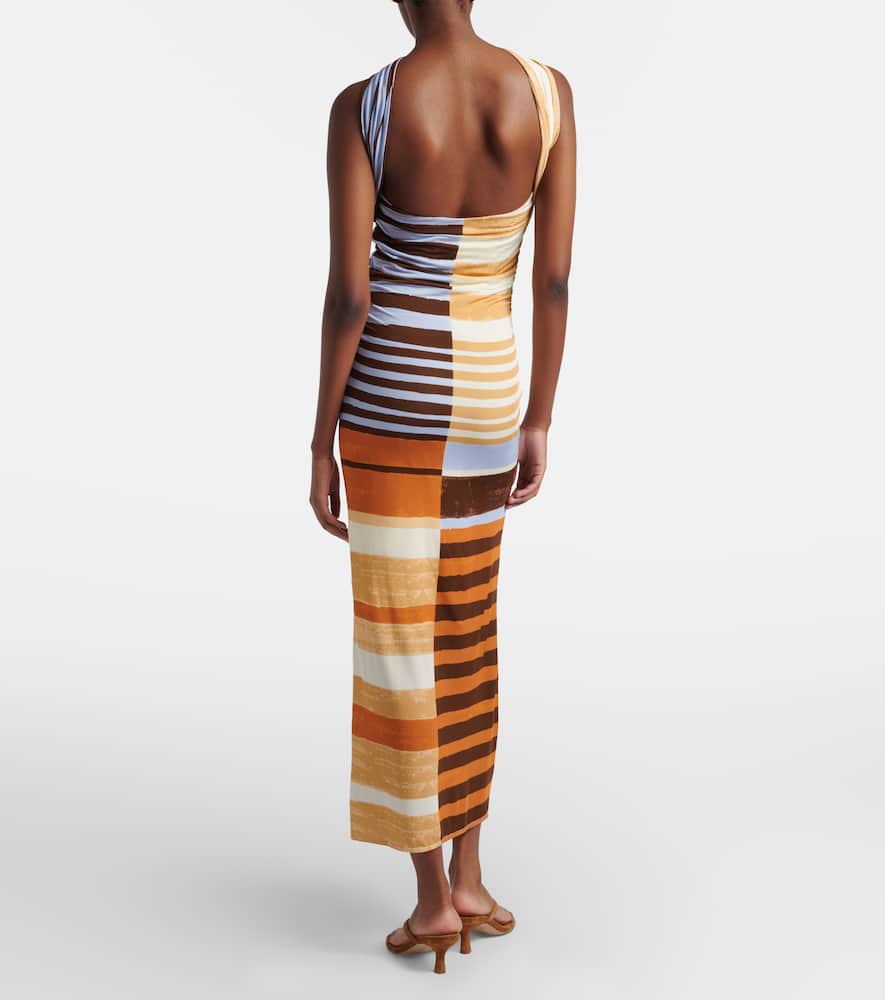Ornella striped midi dress