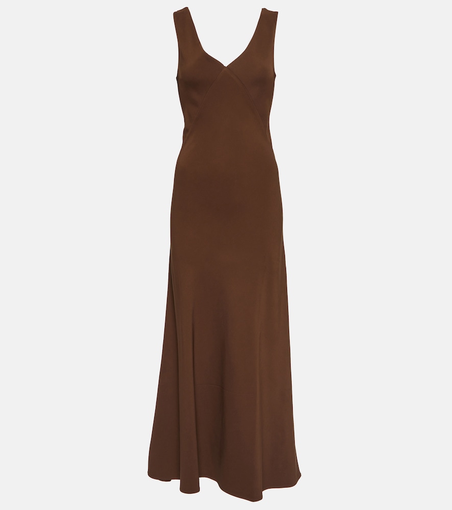 Bordeaux silk slip dress