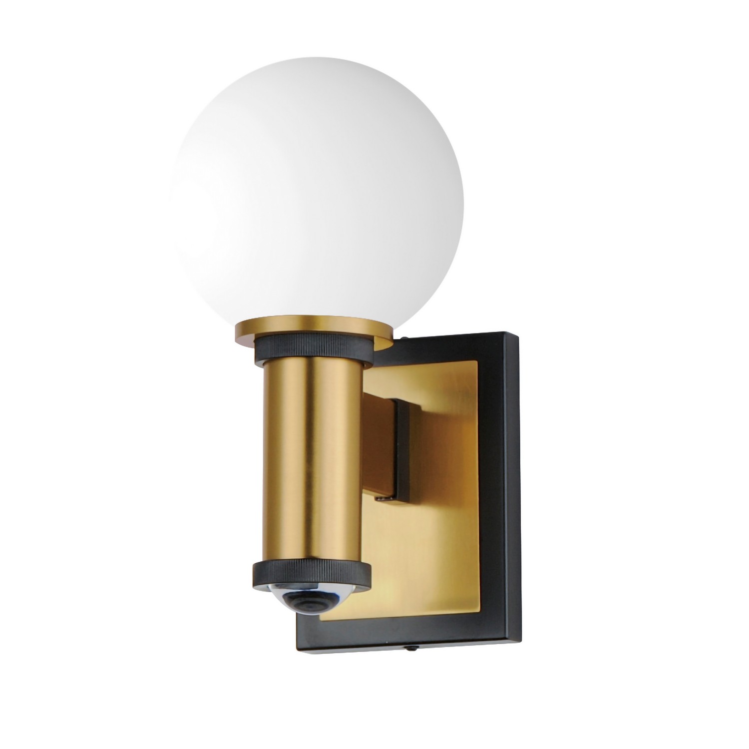 Black Natural Aged Brass LED Wall Sconce from the San Simeon Collection