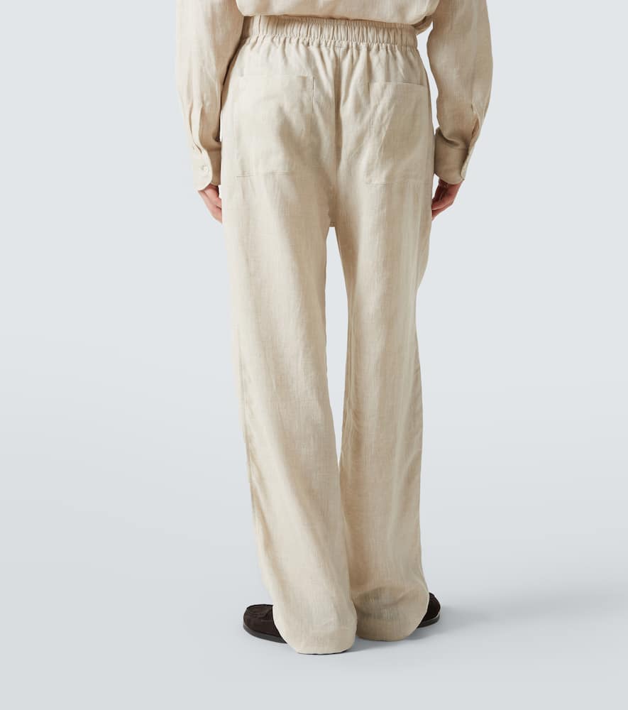 Linen wide-leg pants