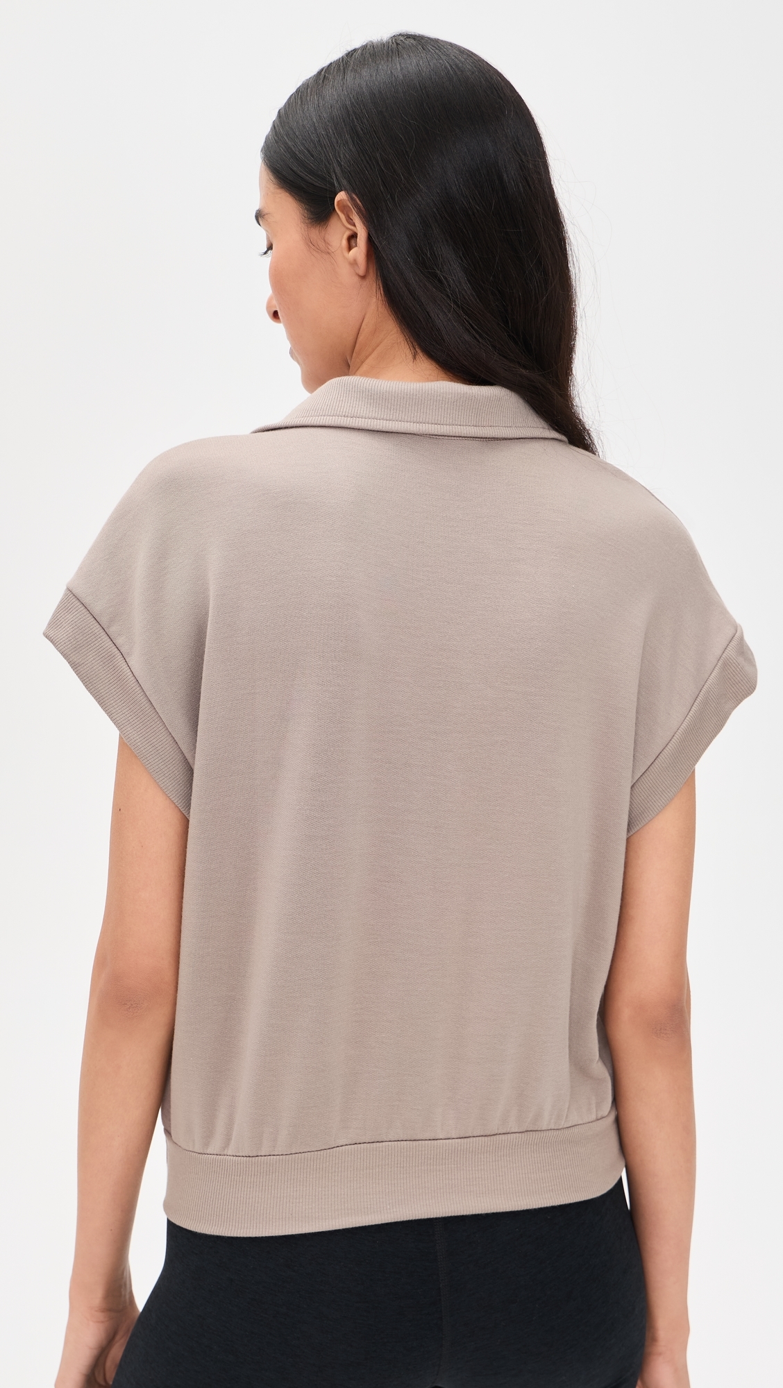 Evie Fleece Polo Latte