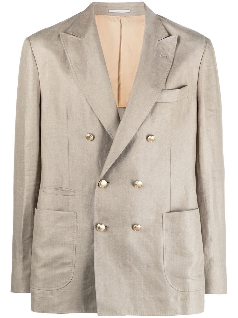 Double-breasted tailored blazer - Green