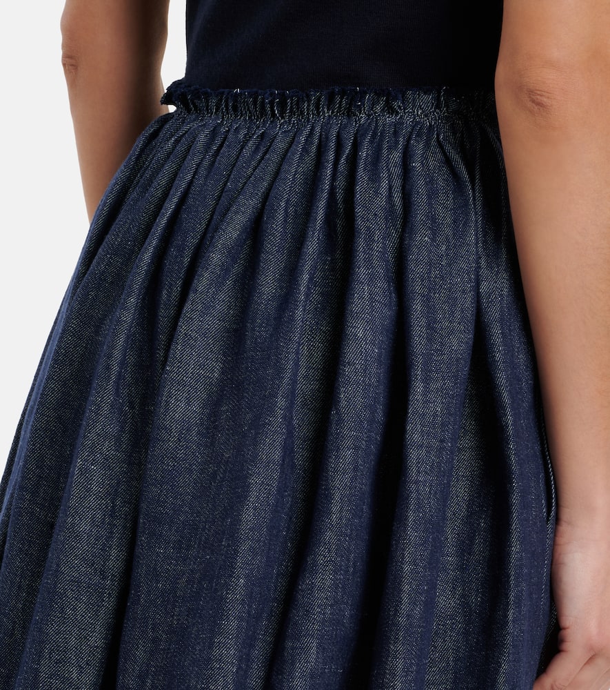 Eloran linen midi skirt