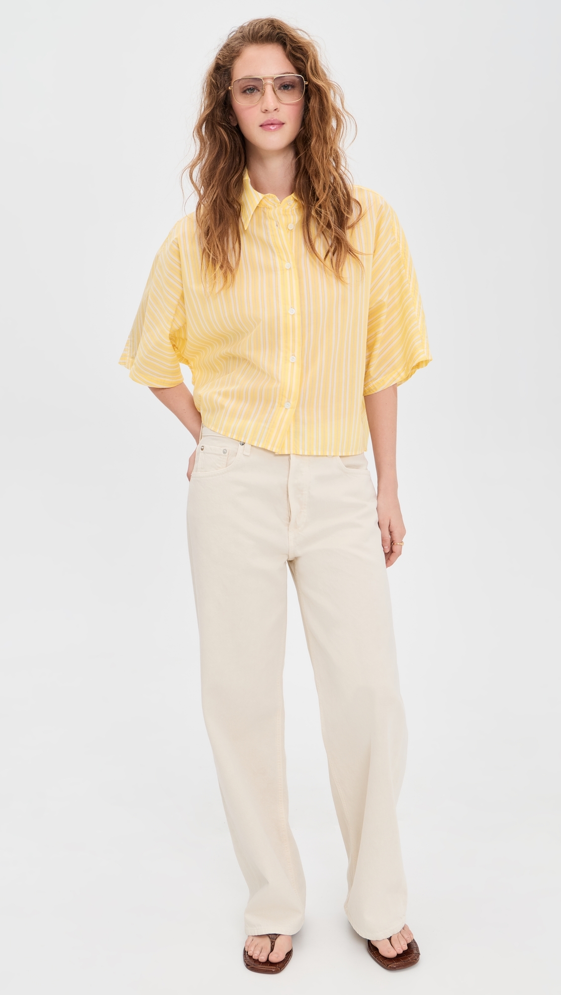 Merrin Shirt Wirrel Stripe/Lemon Drop/Cream