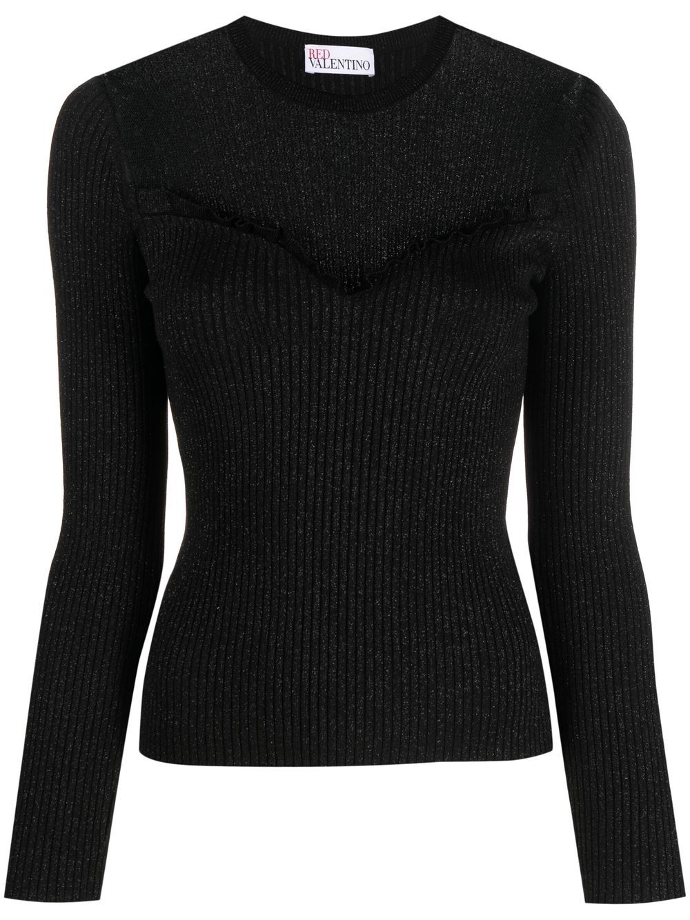Point d'esprit tulle knitted top - Black