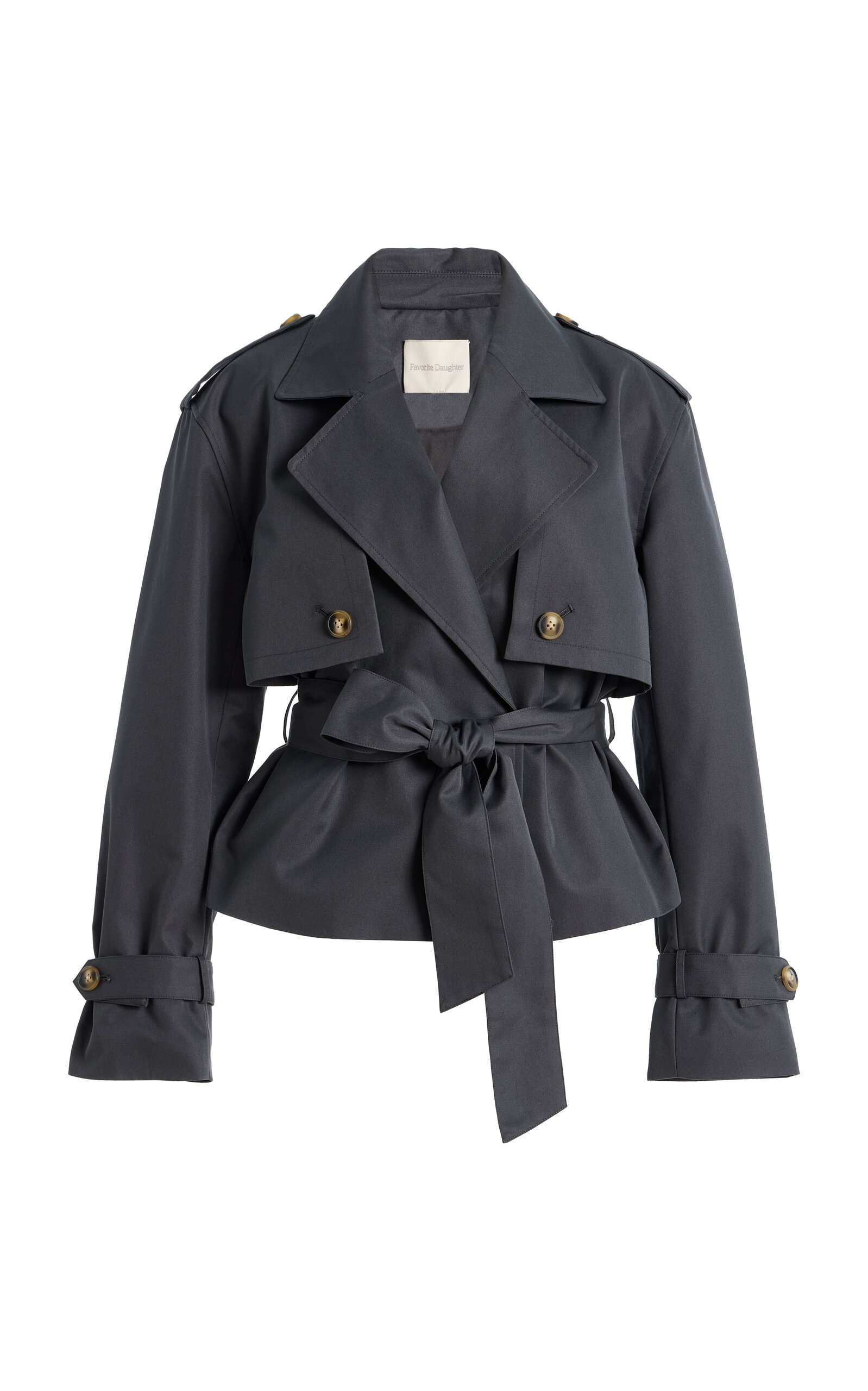 The Cropped Charles Cotton-Blend Trench Coat - Moda Operandi