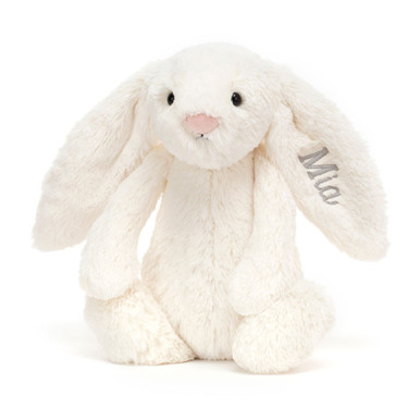 Personalized Bashful Cream Bunny Medium Soft & Plush Mini Purse Children's Stuffed Animal Bag / Accessory Cute Gift For All Ages Best For Babies, Kids