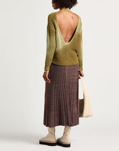 Woman Sweater Military green Size S Cotton, Polyamide