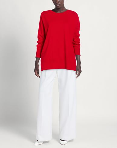 Woman Sweater Red Size M Virgin Wool, Silk, Cashmere