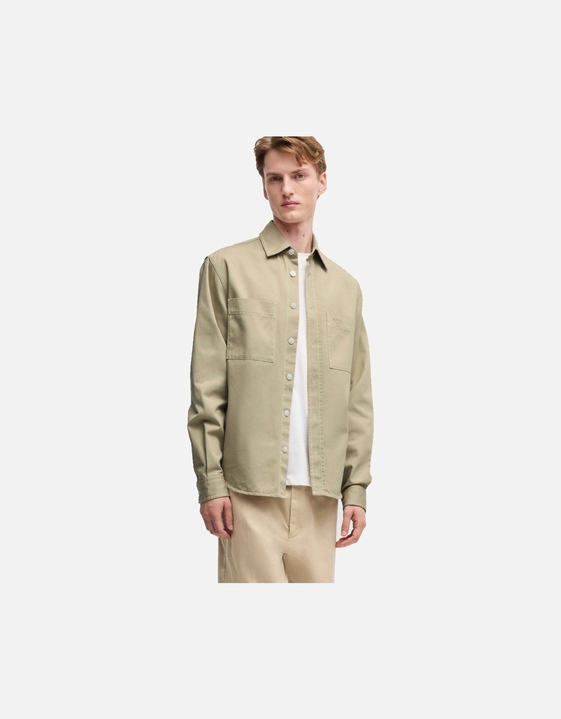 Men's Boss C-owen Overshirt Light Beige - Cream - Size: SIZE 2xl