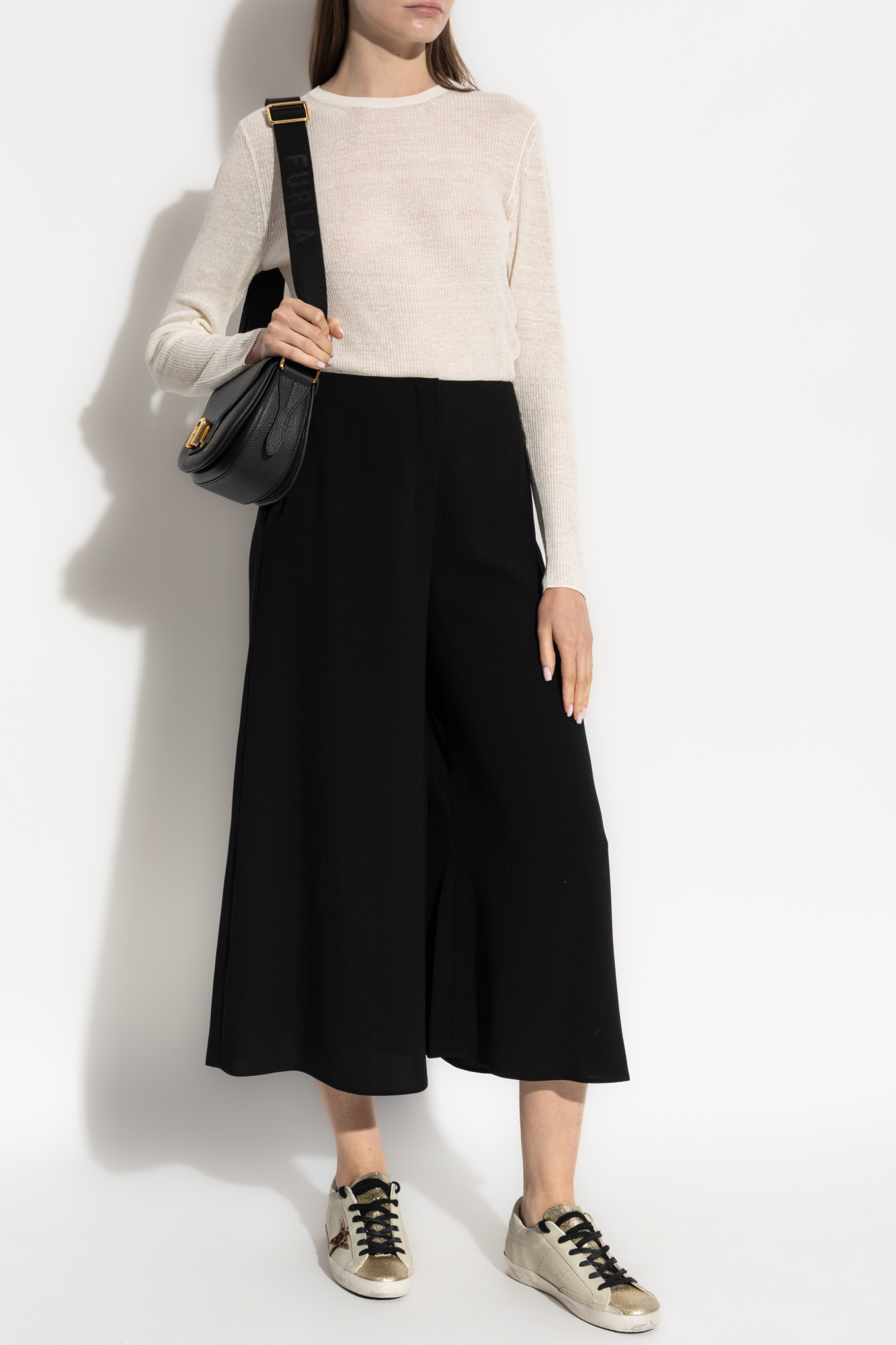 Wide-leg Trousers, Women's, Black