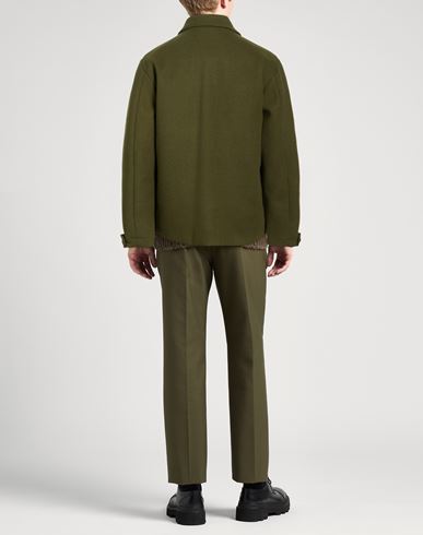 Man Coat Military green Size 38 Polyester