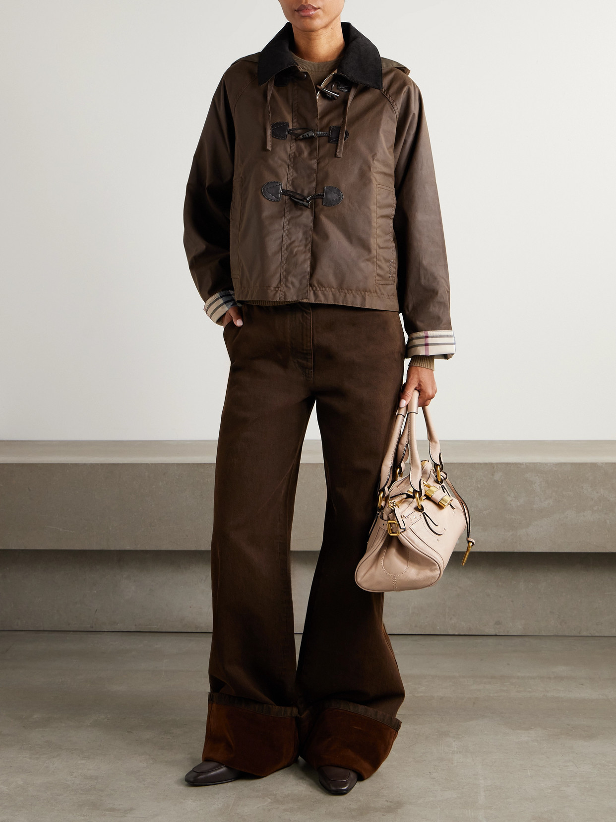Myra Leather-trimmed Cotton Hooded Jacket - Multi