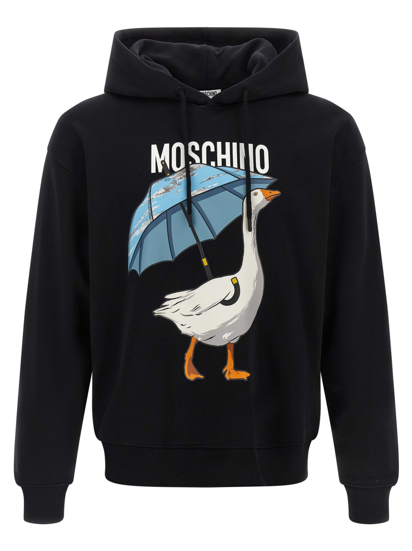 Black Graphic Logo Hoodie