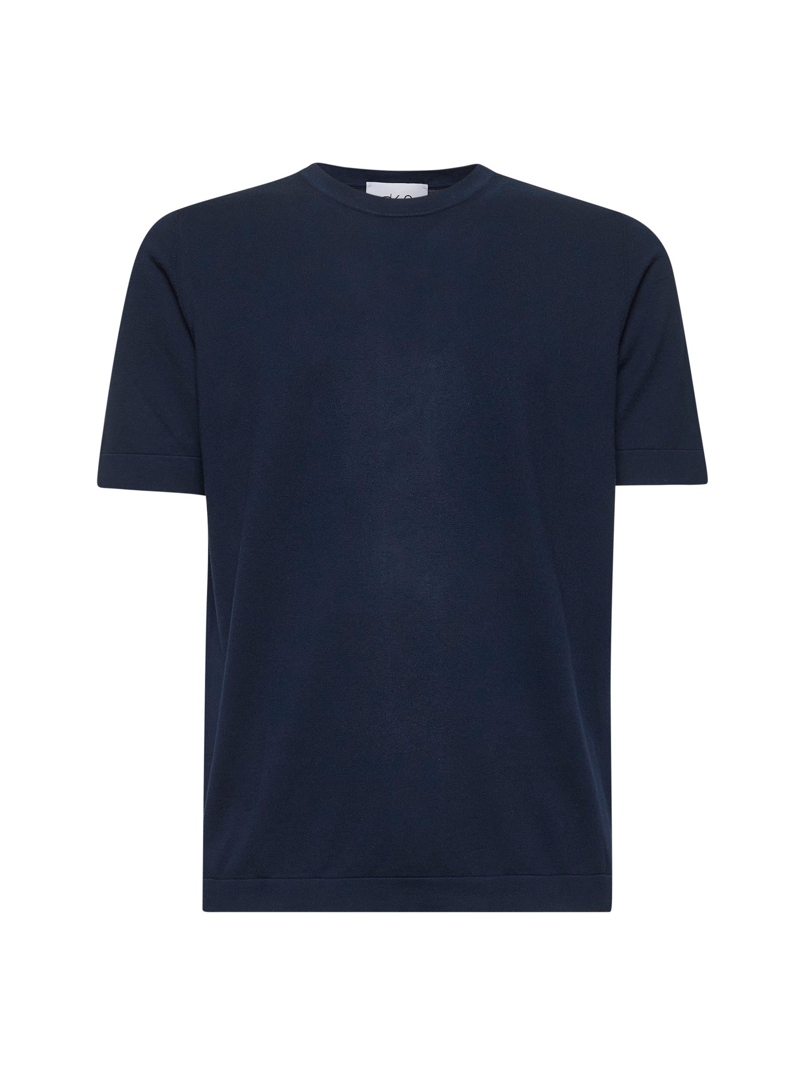 Cotton Knit T-Shirt — Navy