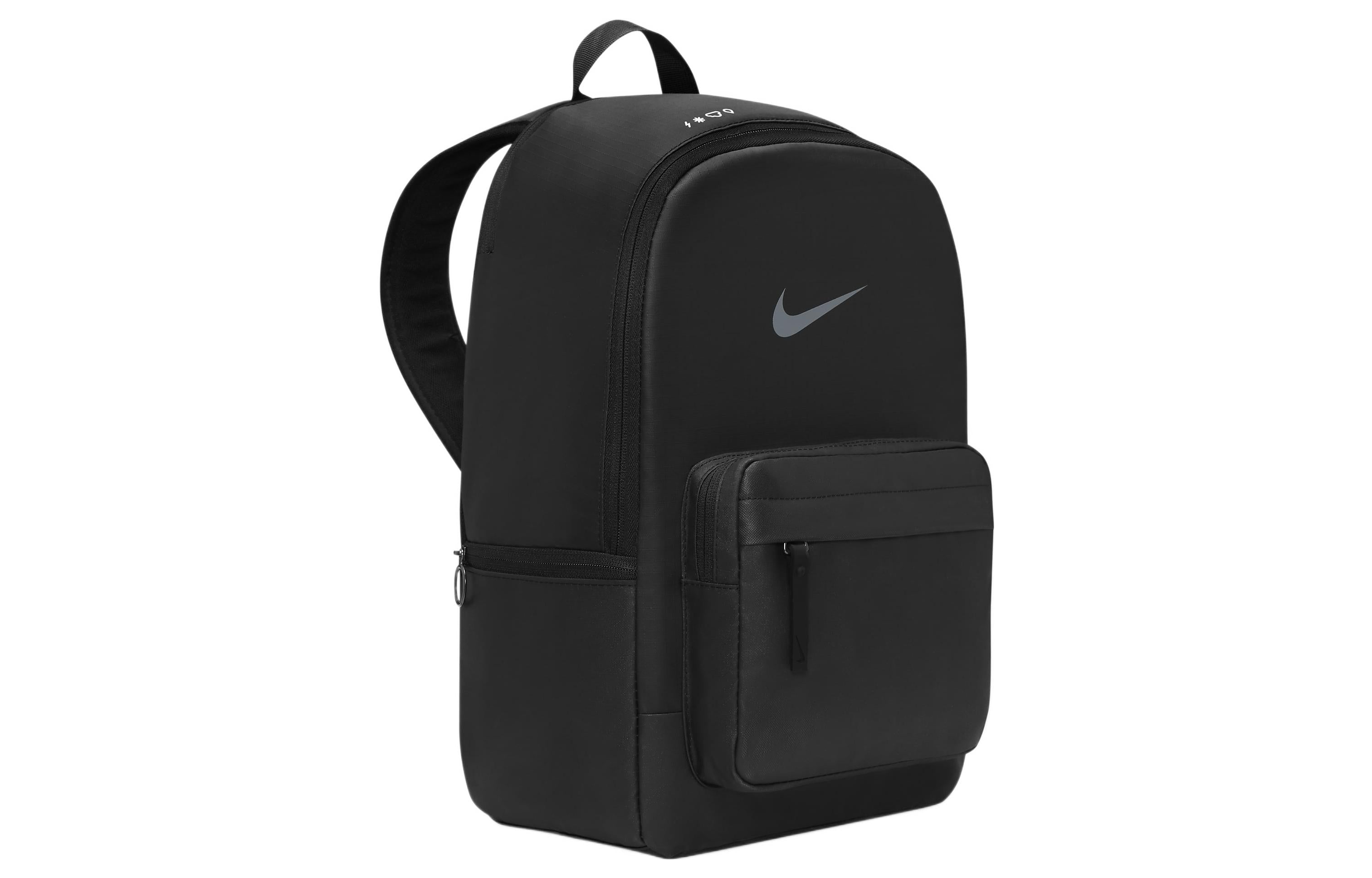 Heritage Winterized Eugene Series Brand Logo Casual Solid Color Zipper Backpack Unisex Black / Smoke Grey
