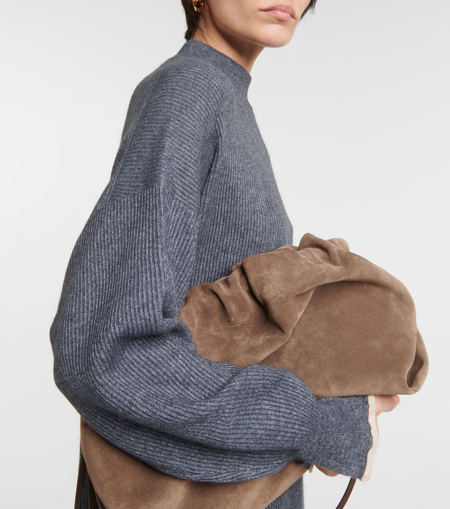 Ribbed-knit cotton and alpaca midi dress