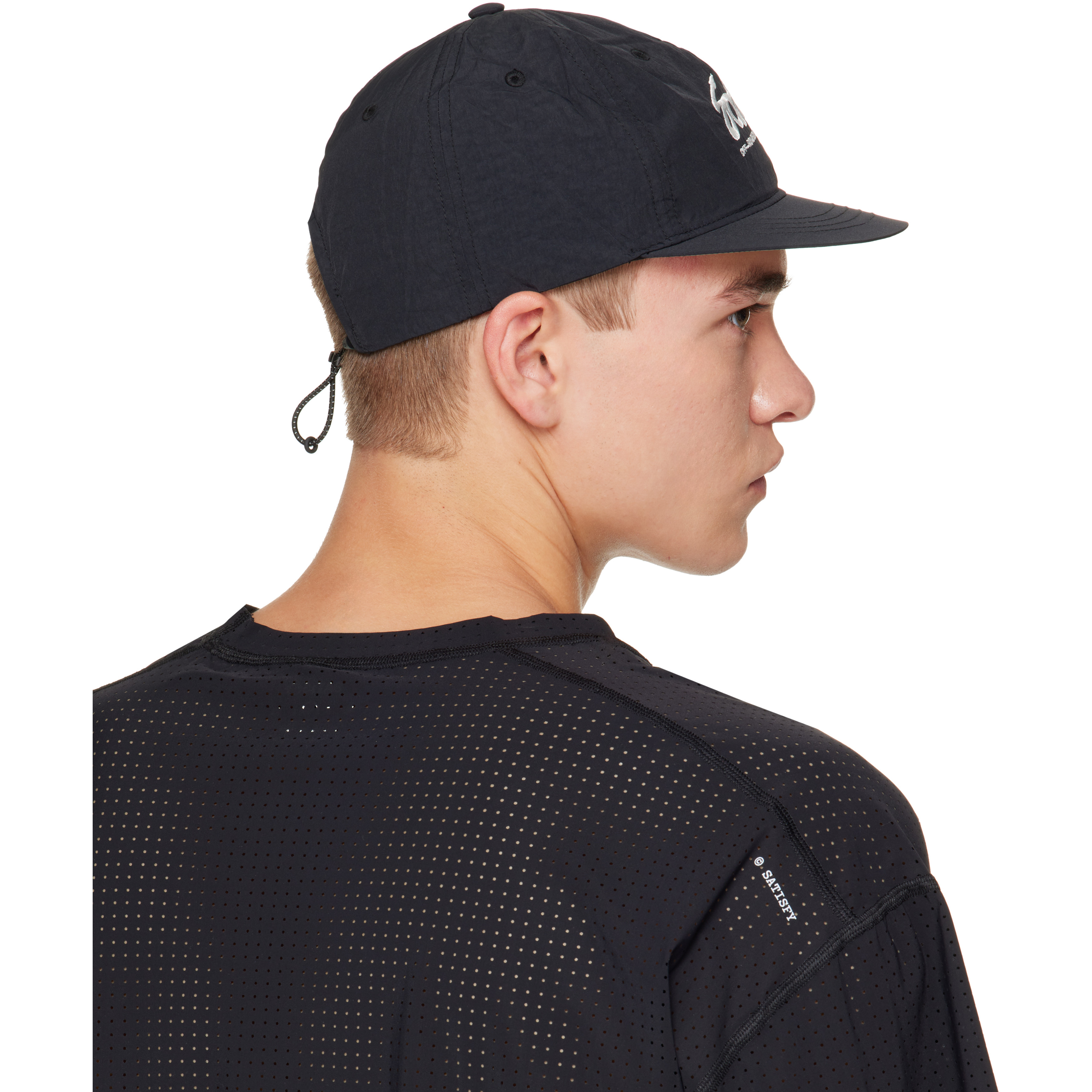 Black FliteSilk 5 Panel Pinch Cap
