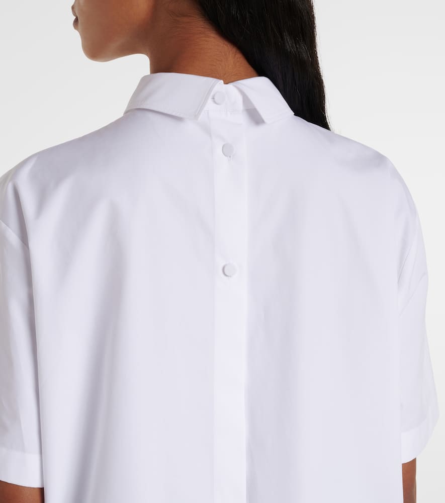 Embossed cotton poplin shirt