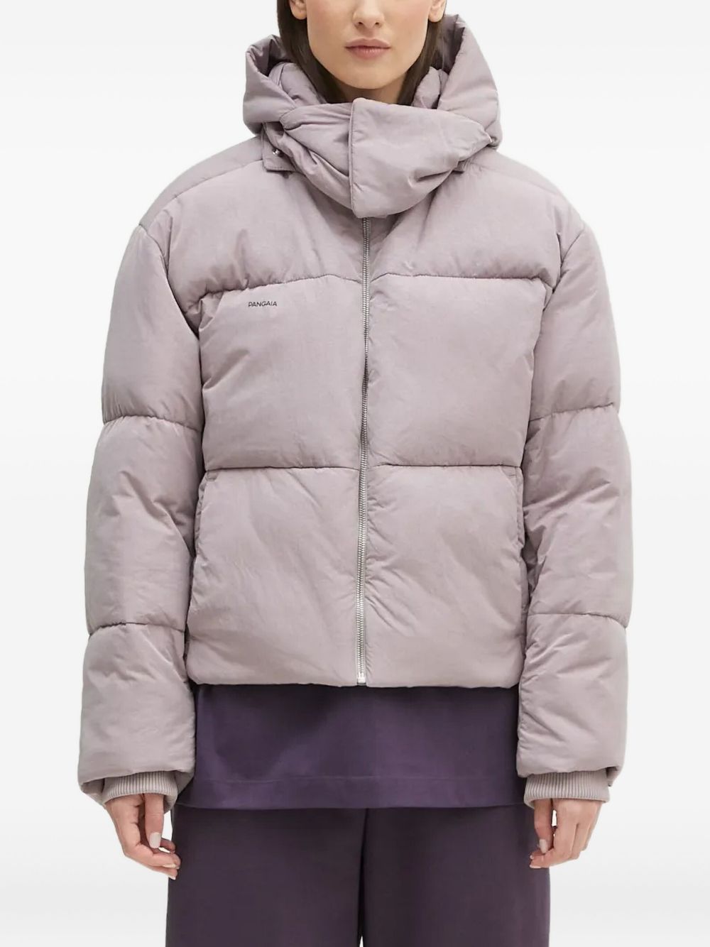 Hooded puffer jacket - Purple