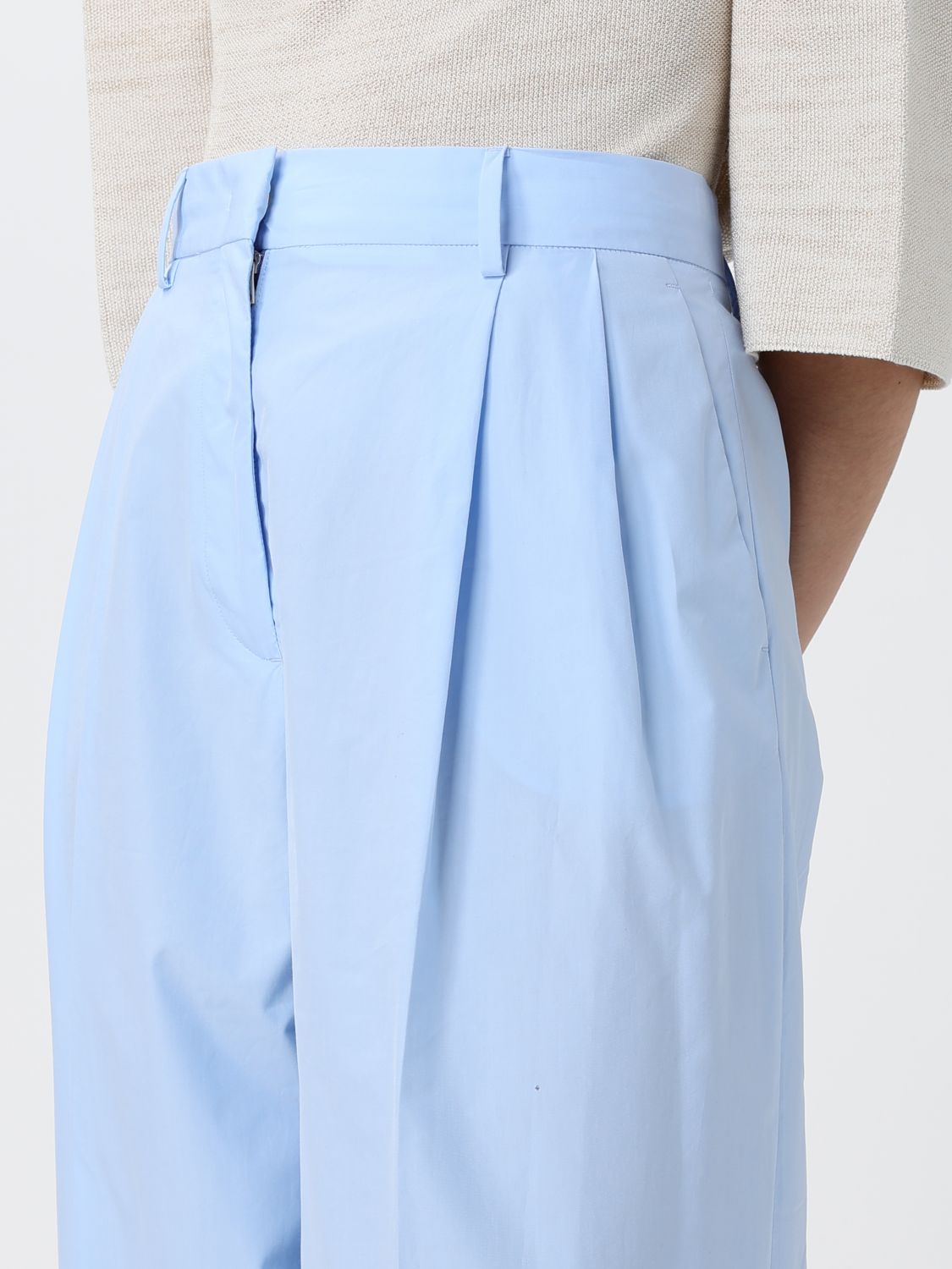 Pants Woman color Gnawed Blue