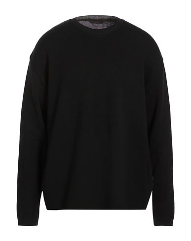 Hevò Man Sweater Black Size L Virgin Wool, Acrylic