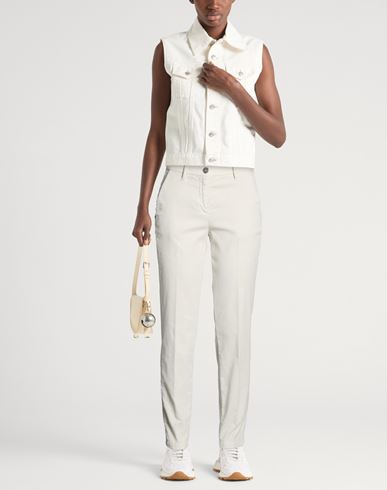 Jacob Cohёn Woman Pants Off white Size 10 Cotton, Lyocell, Elastane