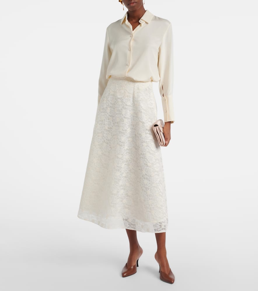 Avena embroidered midi skirt