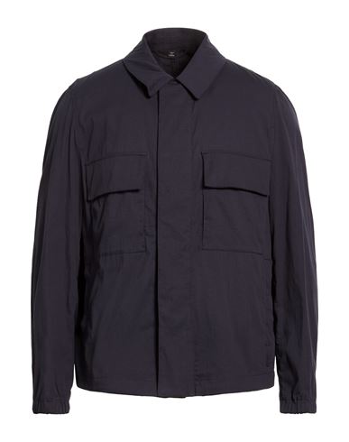 Man Jacket Navy Size L Cotton, Elastane