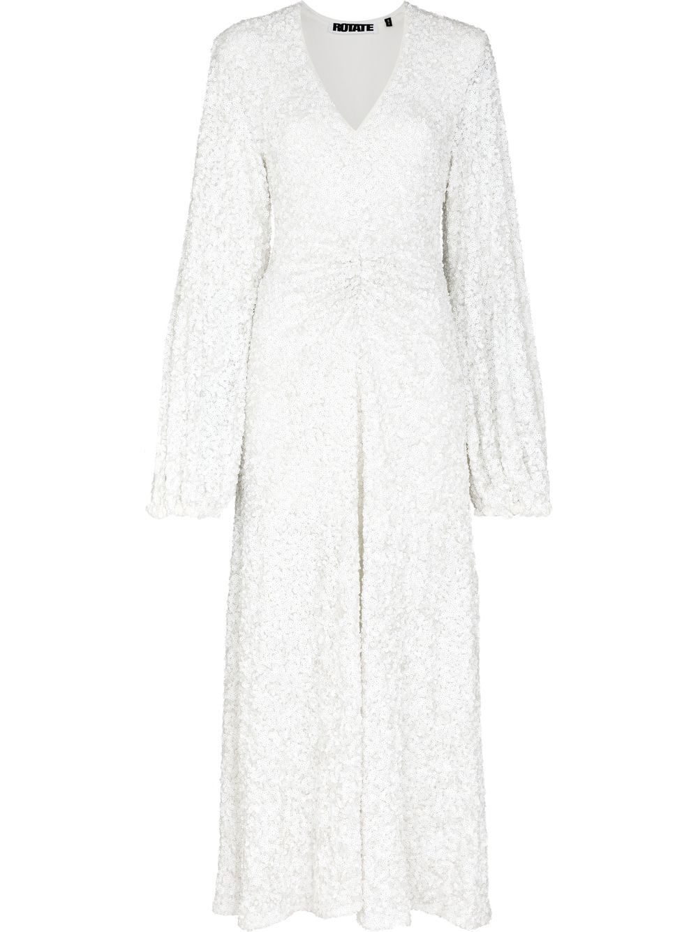 Sirin sequinned V-neck dress - White