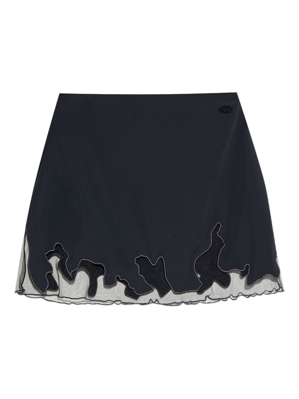 O-Lane-R1 tulle insert mini skirt - Black