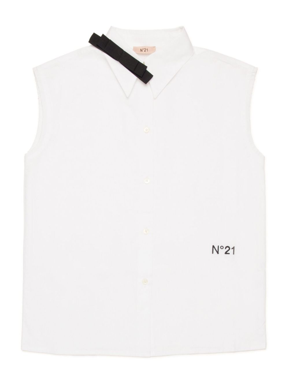 Logo-embroidered top - White