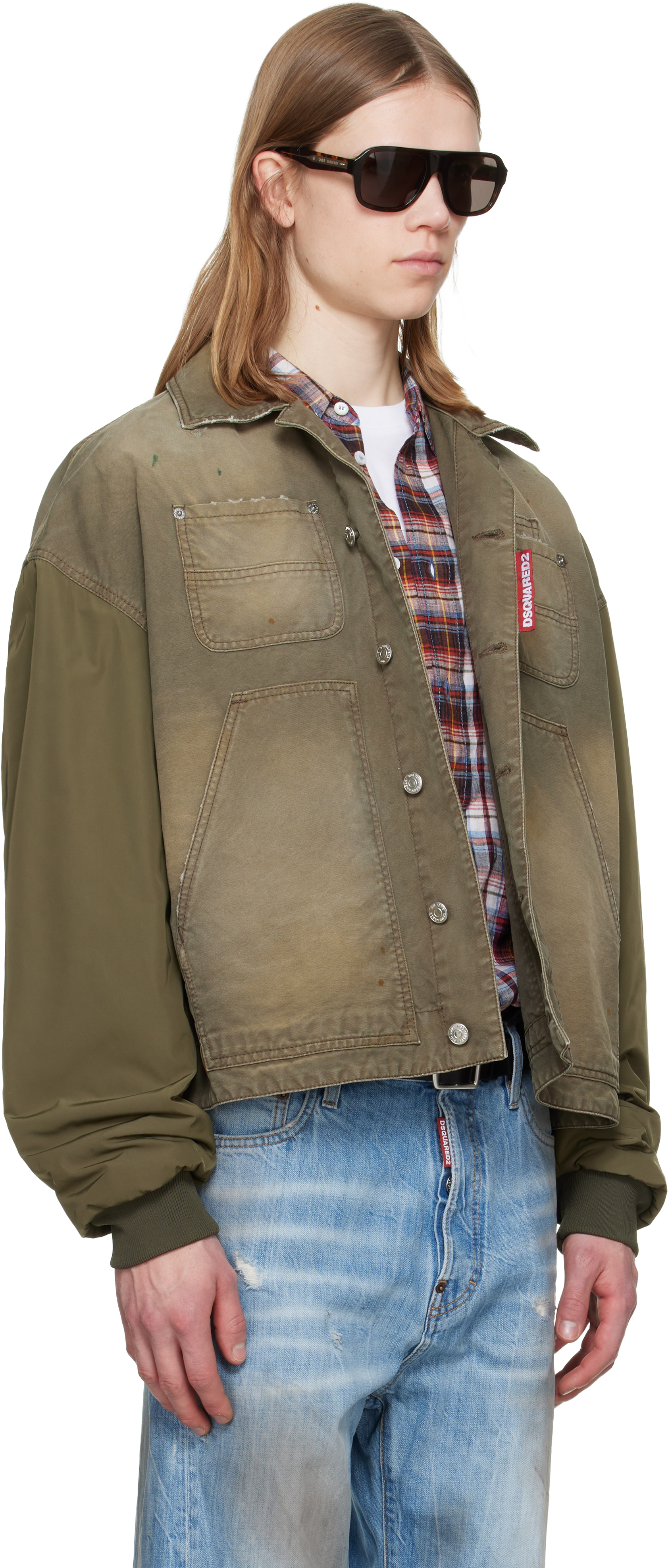 Khaki Garment Dyed Carpenter Kaban Jacket