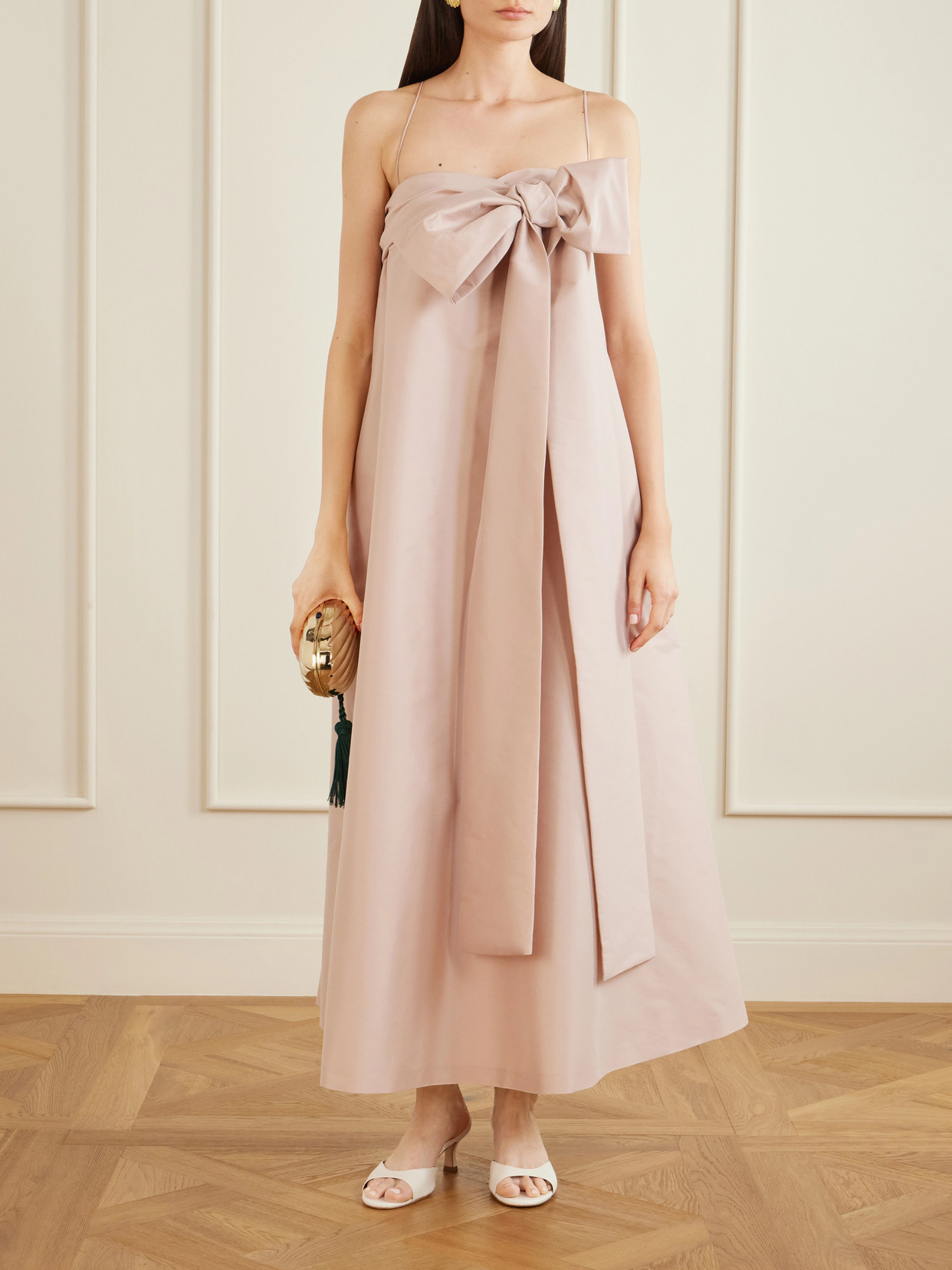 Bailey Bow-detailed Taffeta Gown - Pink