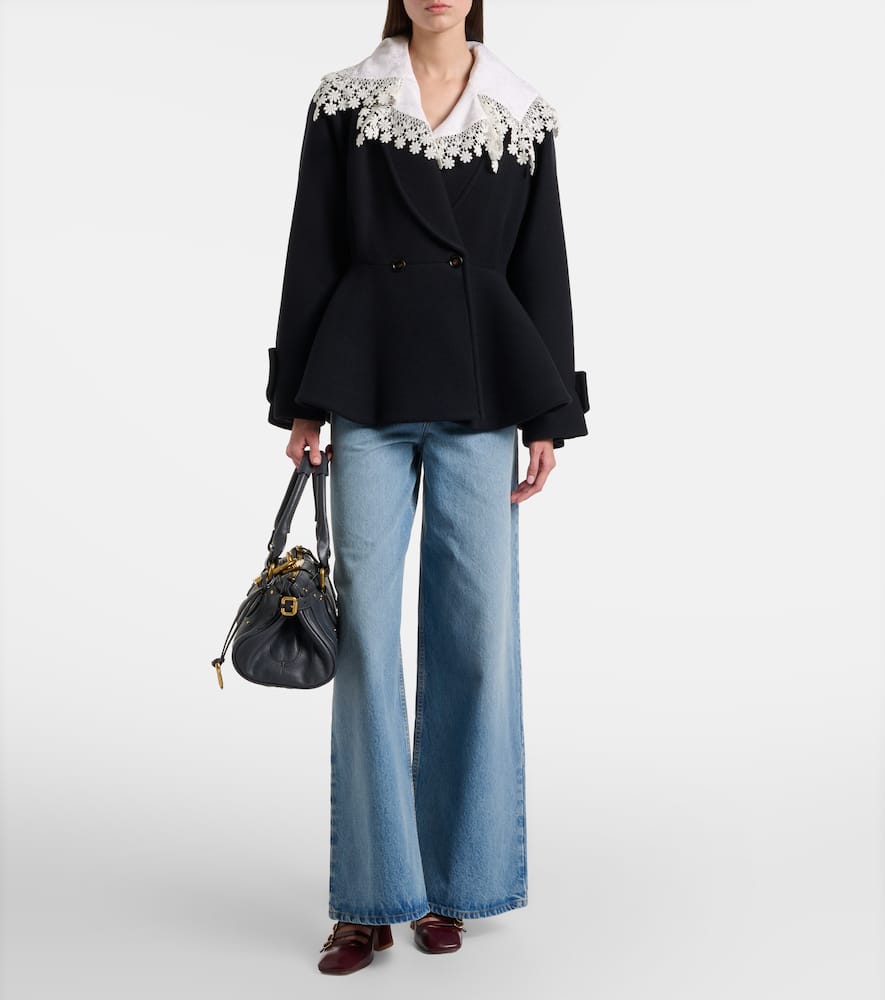 Chloé Peplum wool-blend coat