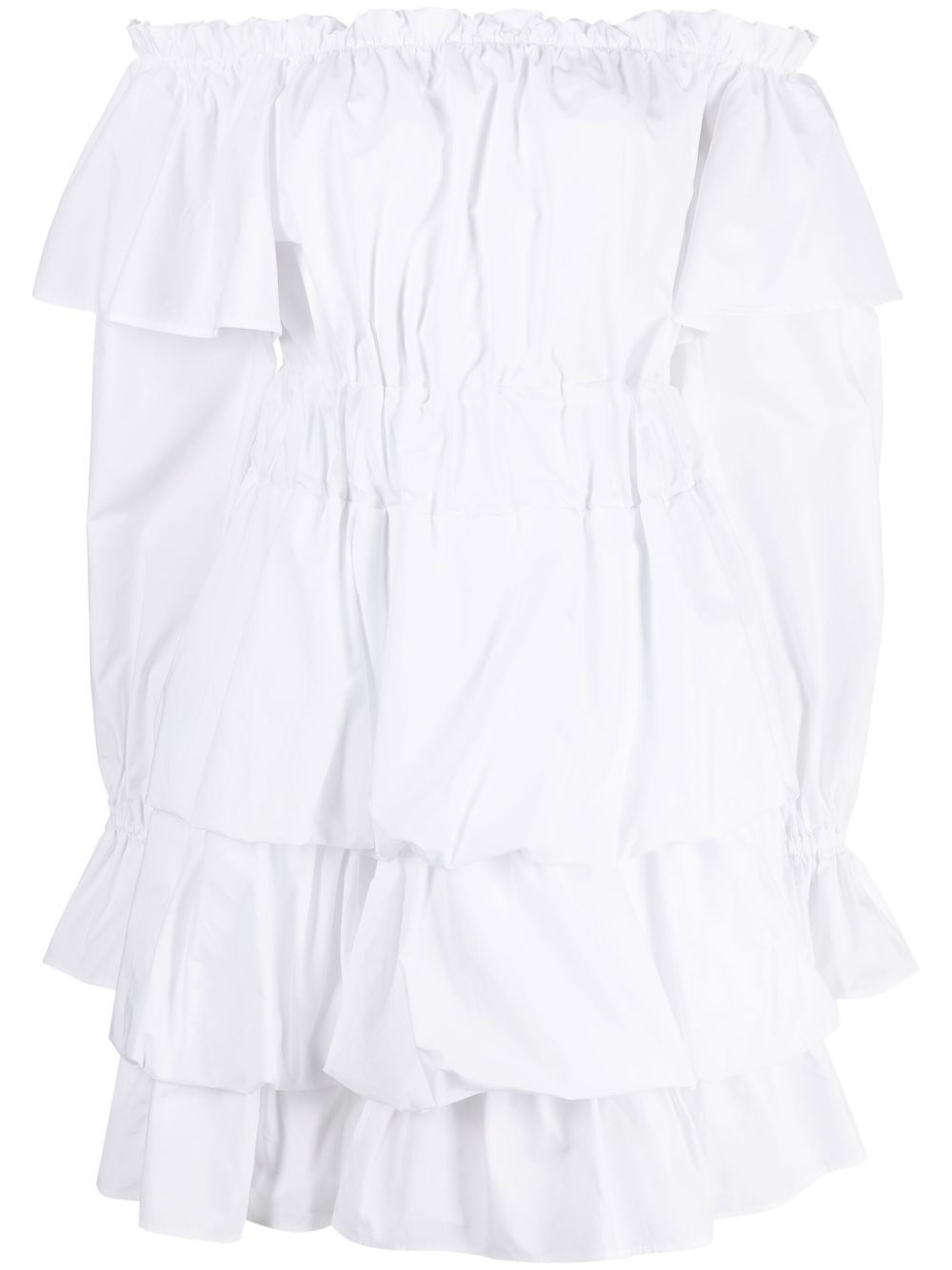 Tiered mini dress - White