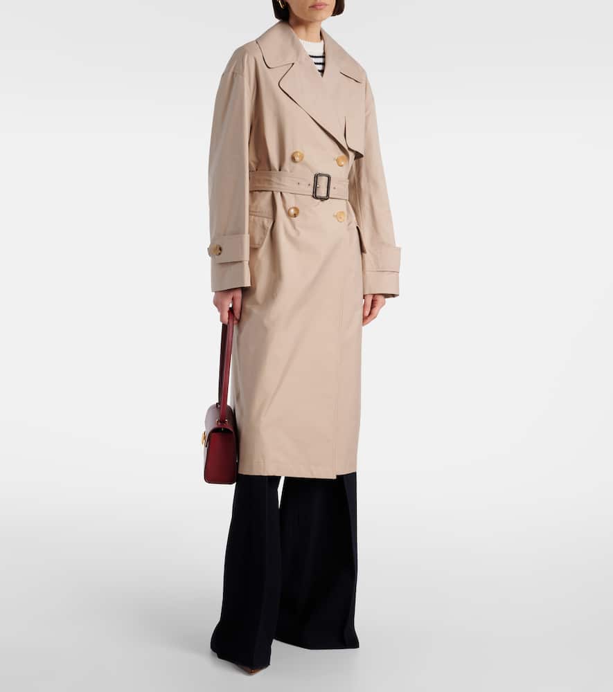 Mtrench cotton-blend twill trench coat
