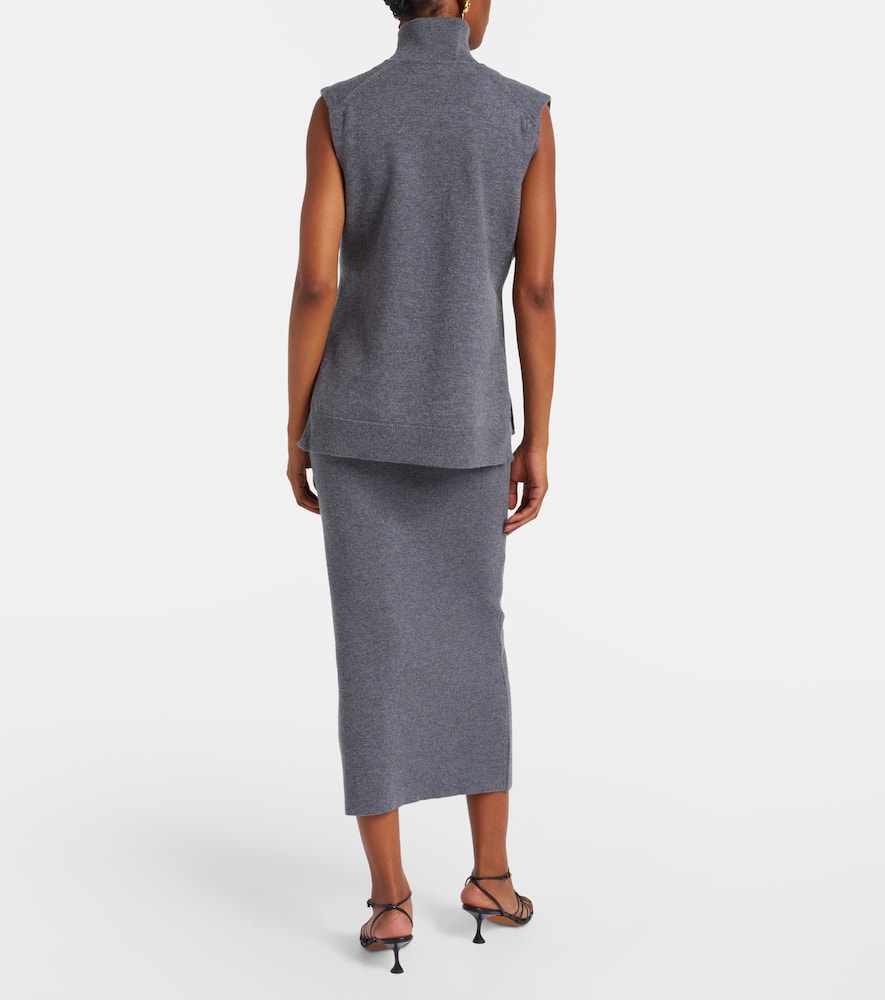 Róhe Layered wool and cashmere-blend maxi dress