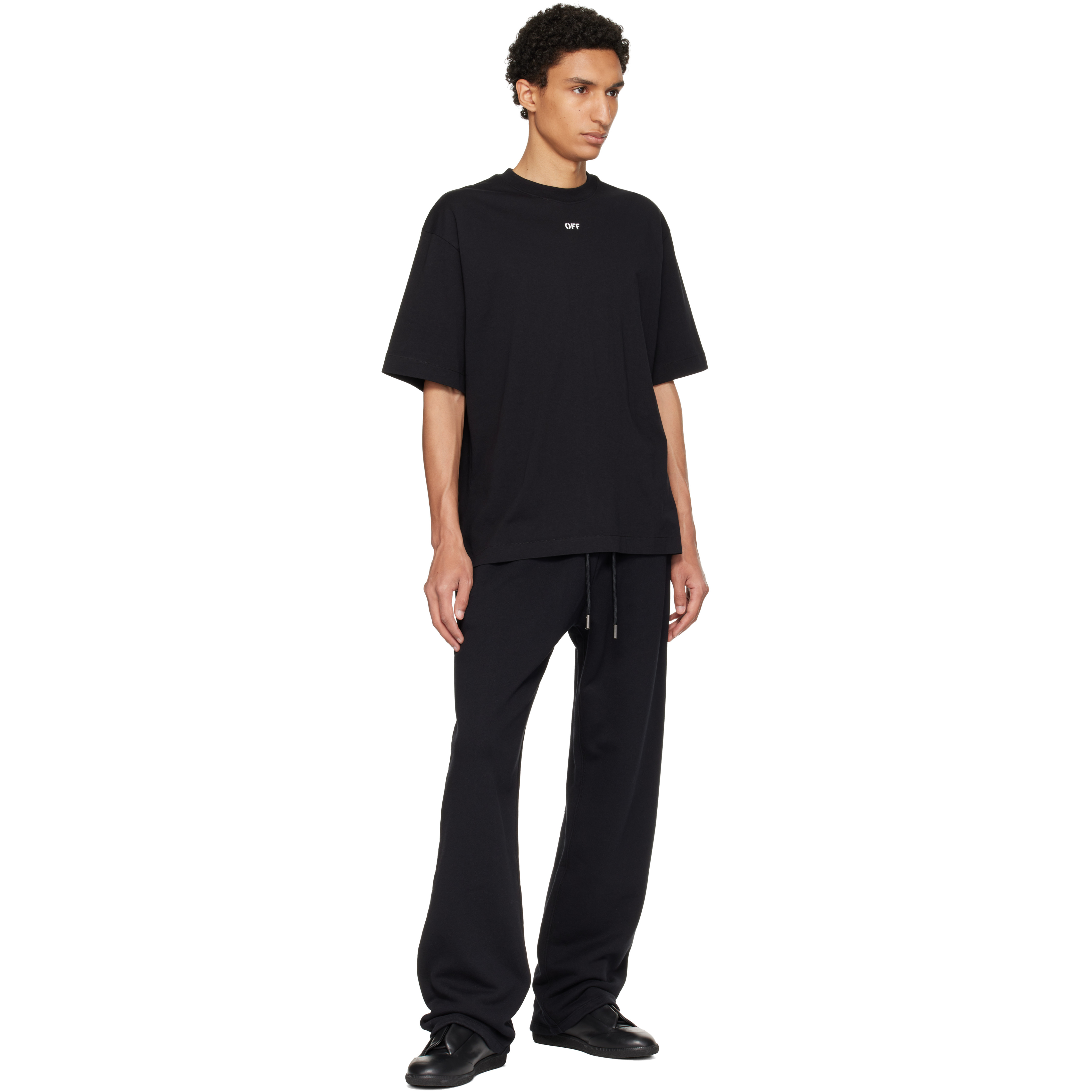 Black Rubbed Paint Arrows Sweatpants