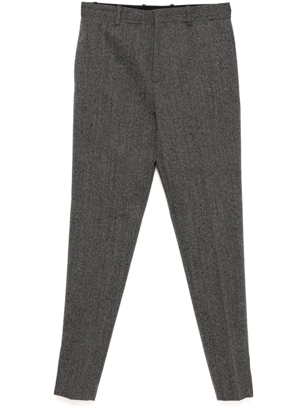 Textured wool tailored trousers - Grey
