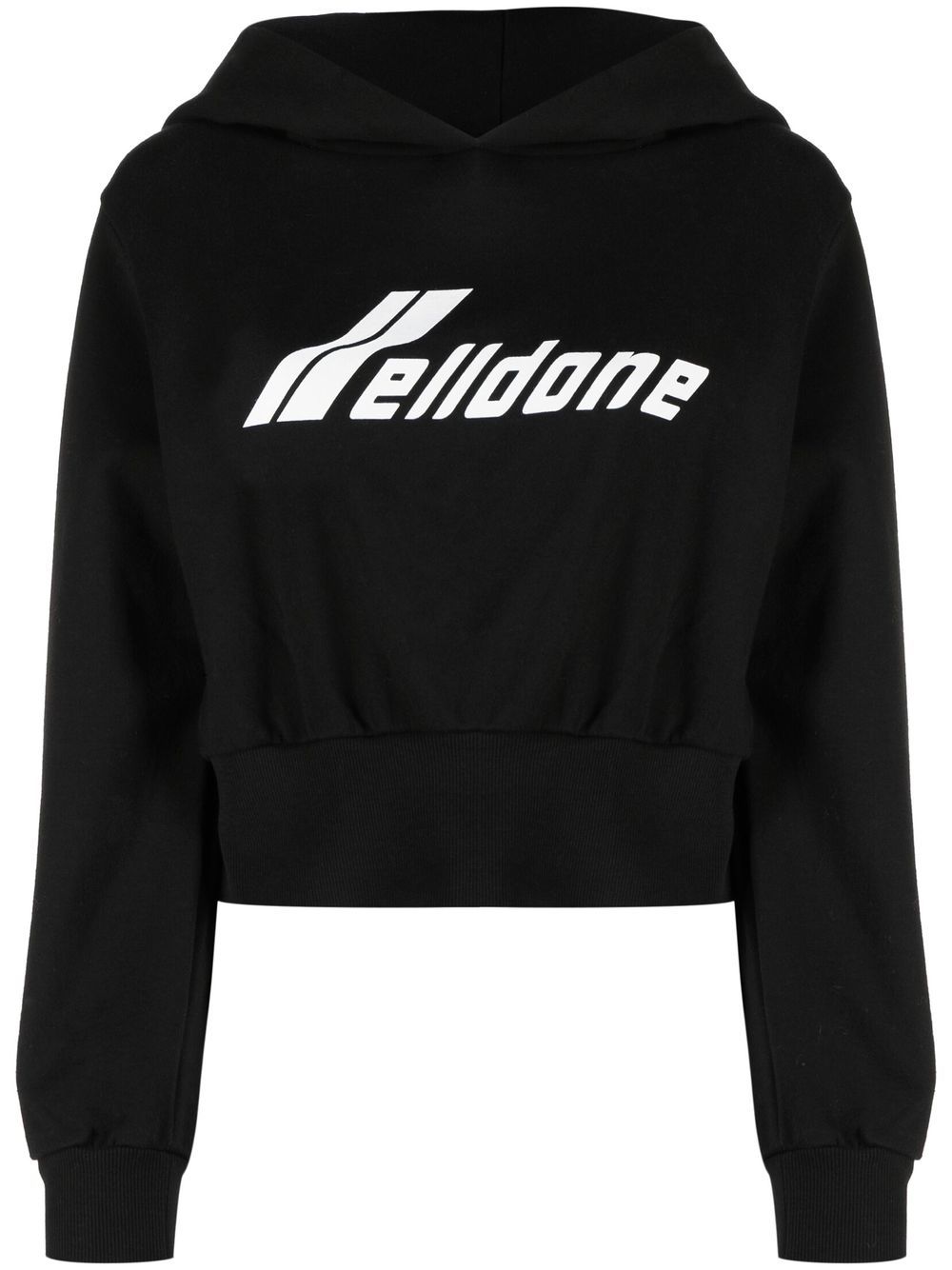 Logo-print hoodie - Black
