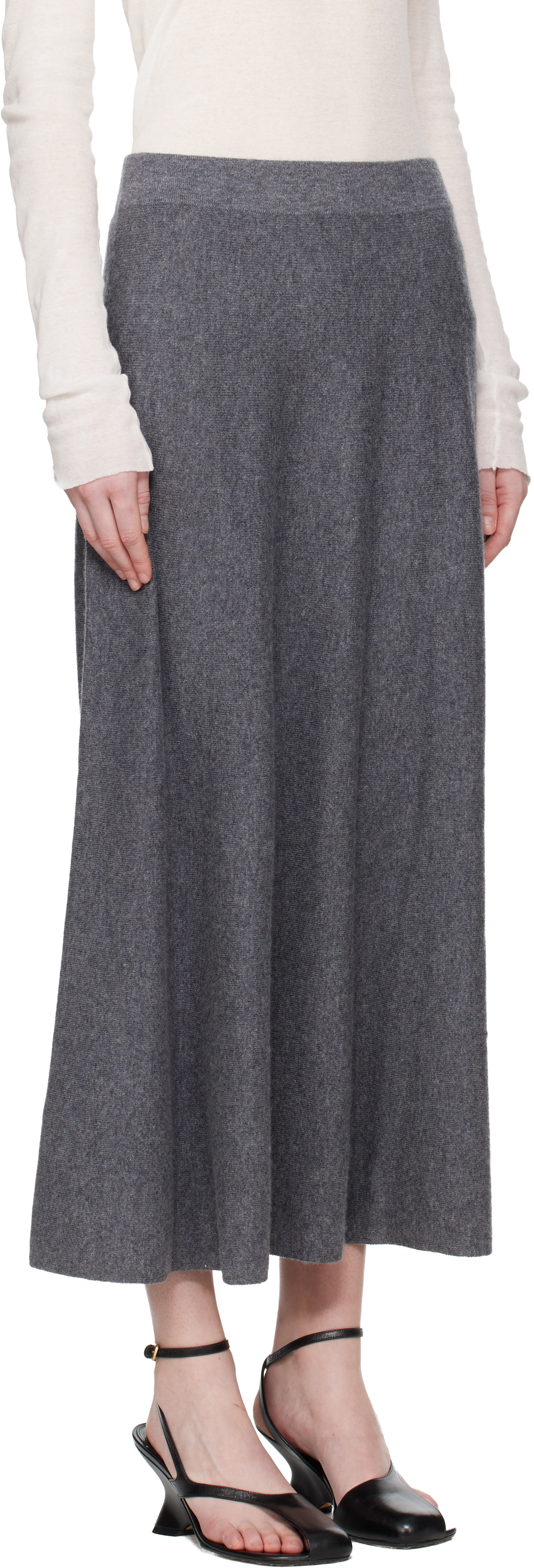Gray Torie Midi Skirt