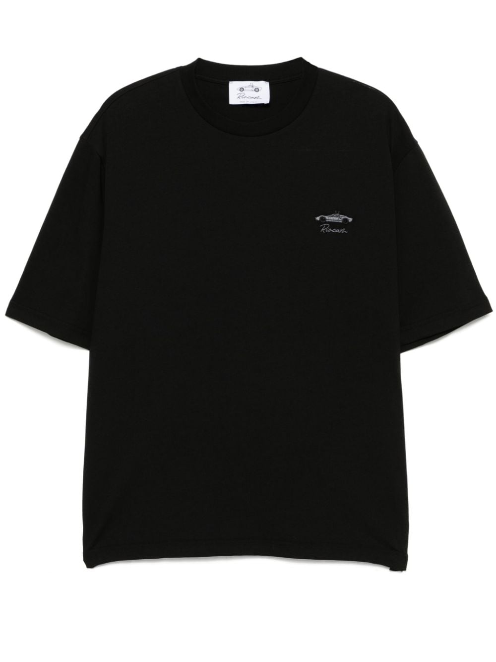 Car-embroidered T-shirt - Black