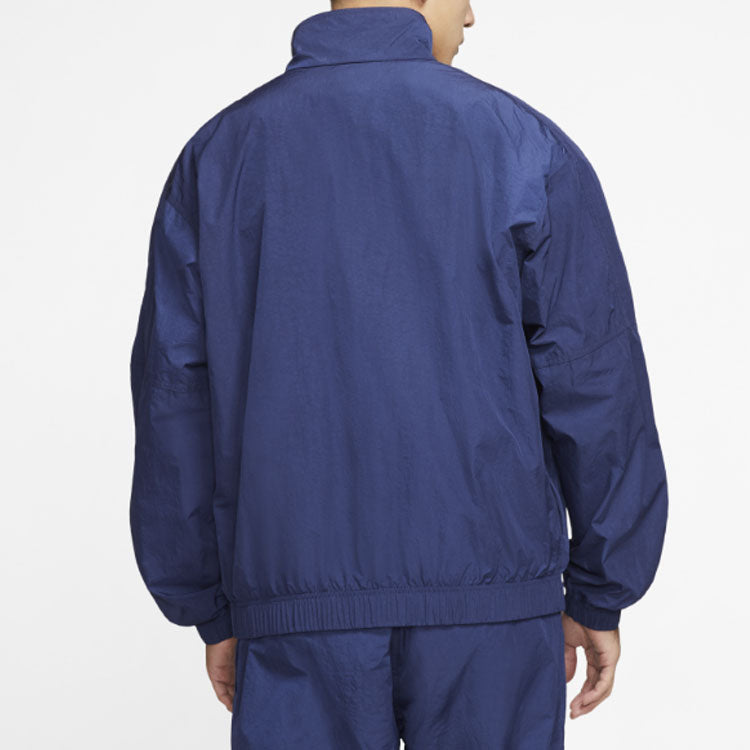 Men's NRG Track Sports Stand Collar Jacket Blue