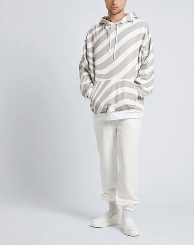 Striped Organic Cotton Sweatshirt Man Sweatshirt White Size L Organic cotton