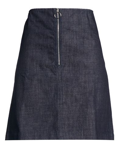 Maison Kitsuné Woman Denim skirt Blue Size 8 Cotton
