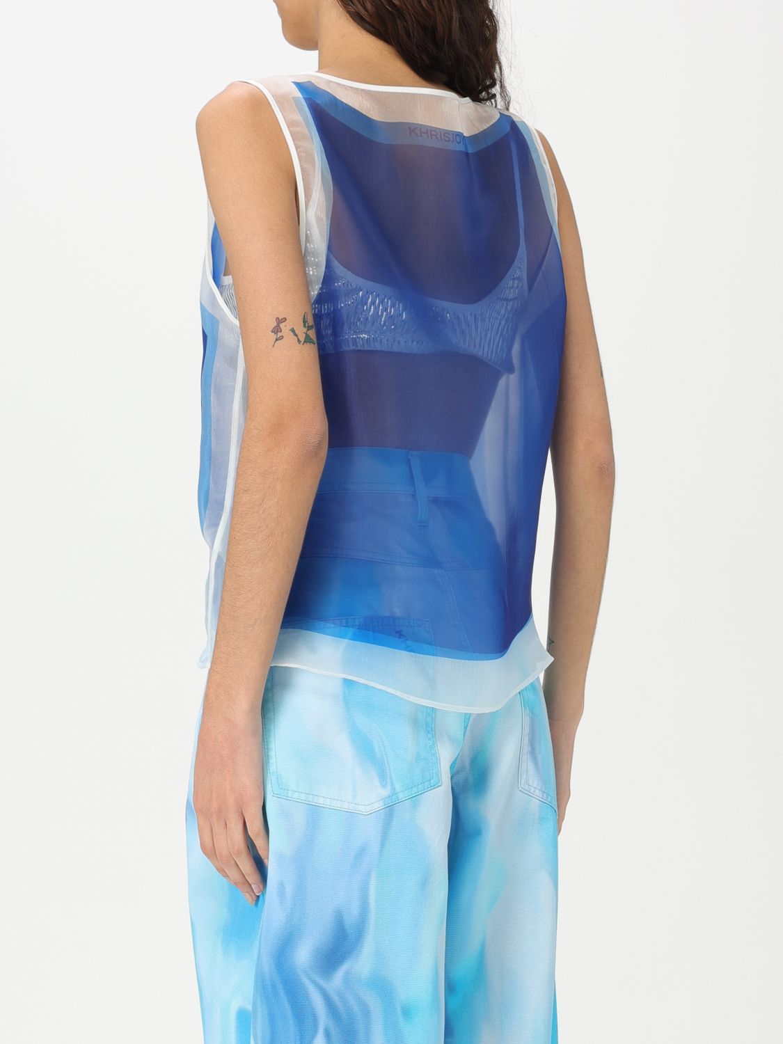 Gale organza top - Blue