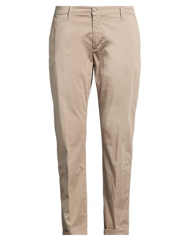 Man Pants Beige Size 40 Cotton, Elastane