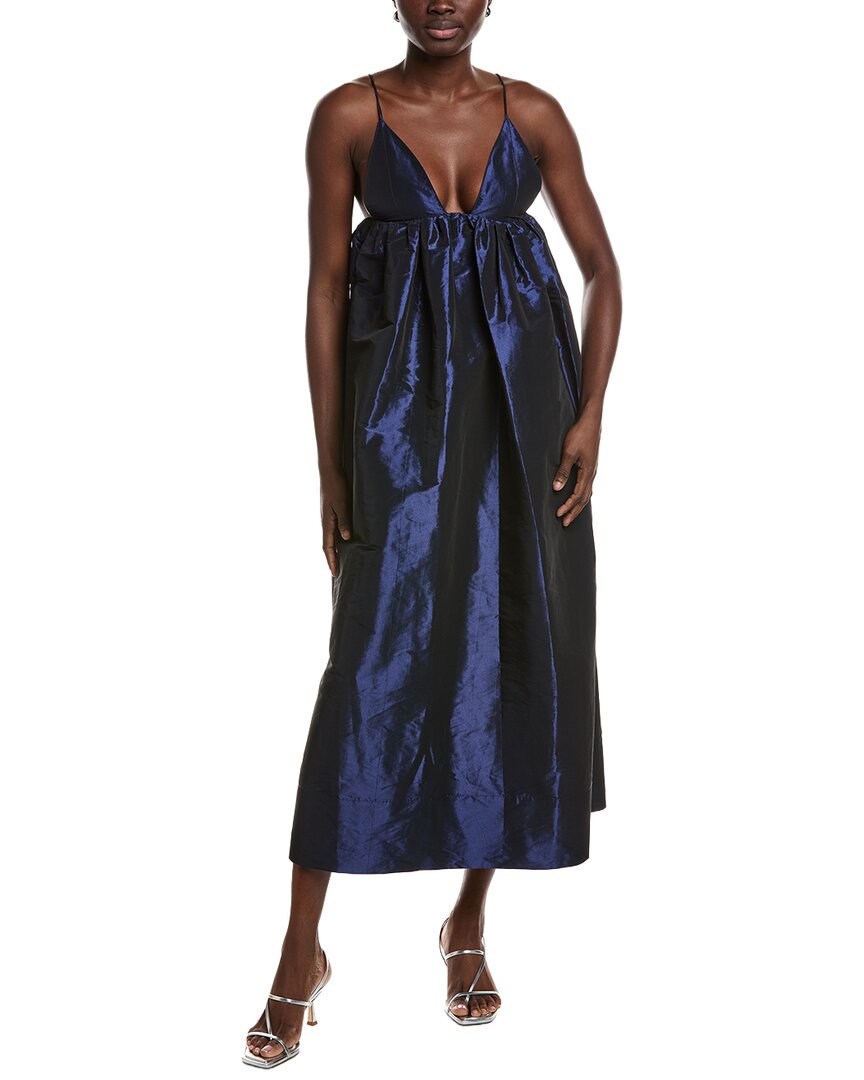 Shiny Taffeta Strap Dress